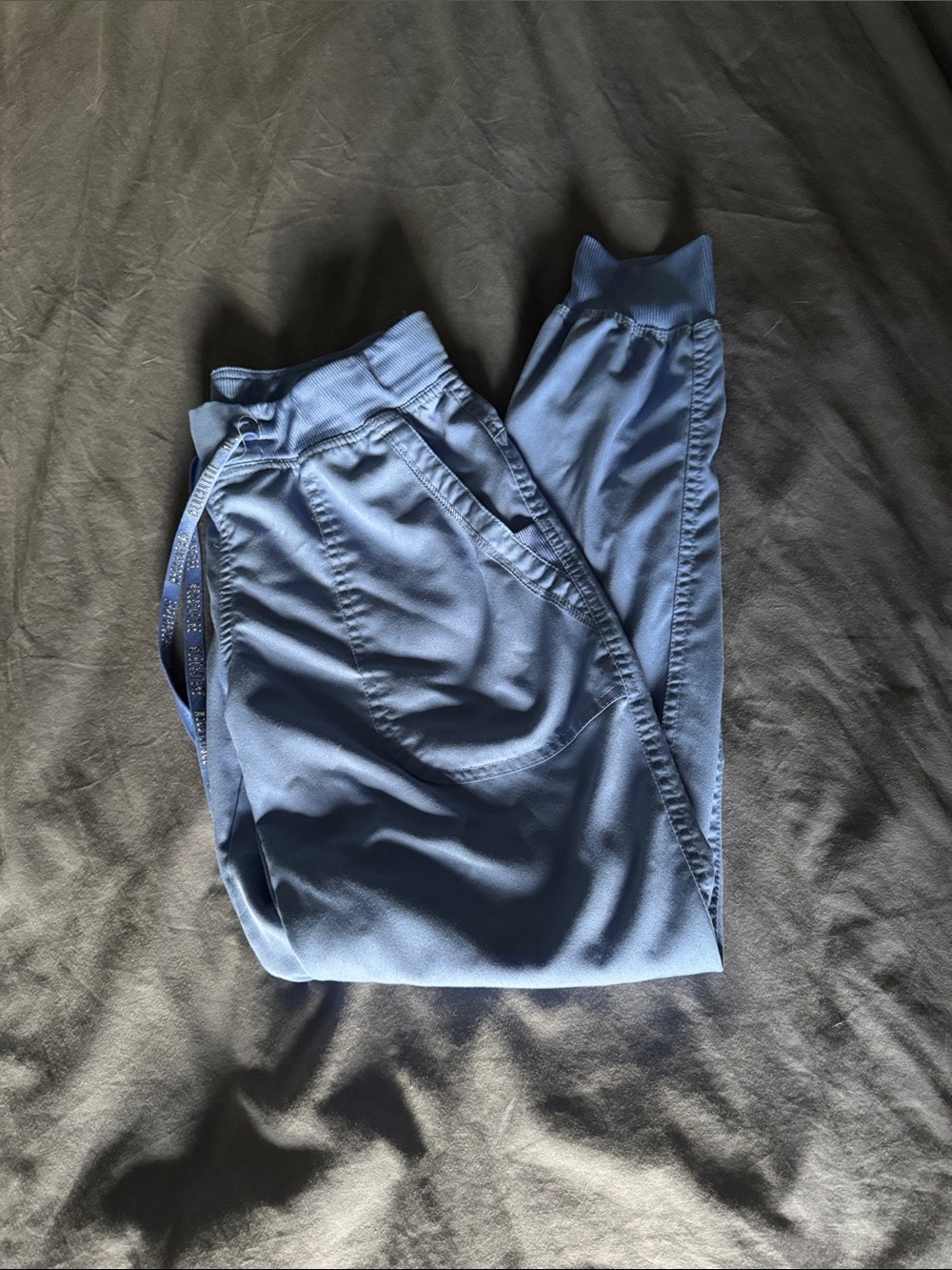 Med Couture Women's Blue Jogger Scrub Pants